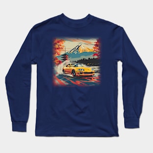 JDM japanese drifting retro car Long Sleeve T-Shirt